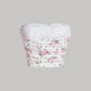 SHEIN - Print Pleated Tube Top