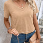 SHEIN - Solid Color V-Neck T-Shirt