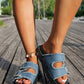 SHEIN - Fringed Casual Vacation Style Slip-On Slipper