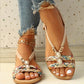 SHEIN -  Summer Holiday Floral Pattern Knitted Flat Sandal