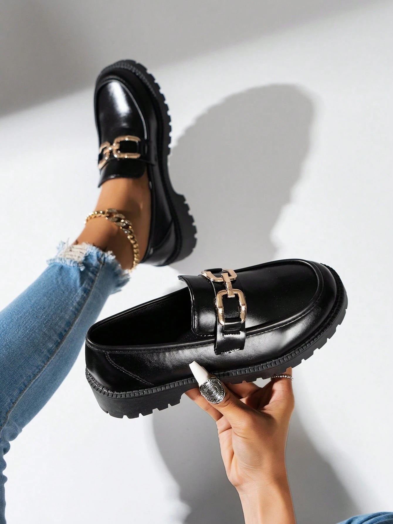 SHEIN - Flat Leather shoes