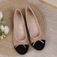 SHEIN - Knotted Velvet Upper Flat Shoes