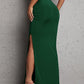SHEIN - Rushed Split Thigh Skirt