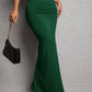 SHEIN - Rushed Split Thigh Skirt