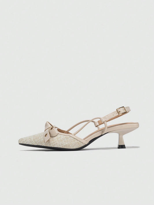 SHEIN - Pointed Kitten Heel Pumps