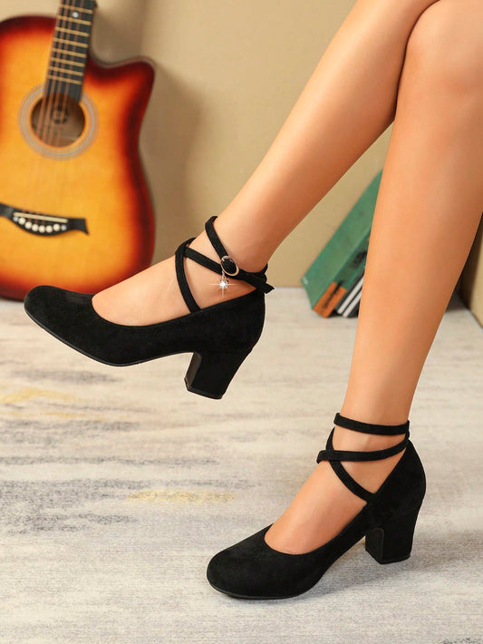 SHEIN - Style Round Toe High Heel