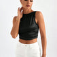 SHEIN - Backless Sleeveless Crop Top