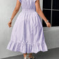 SHEIN - Striped Ruffle Hem Swing Dress