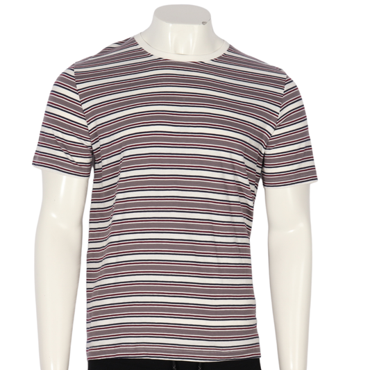 LIVERGY - Stripped cotton t-shirt