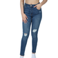 ALCOTT - Cotton distressed denim pants slim