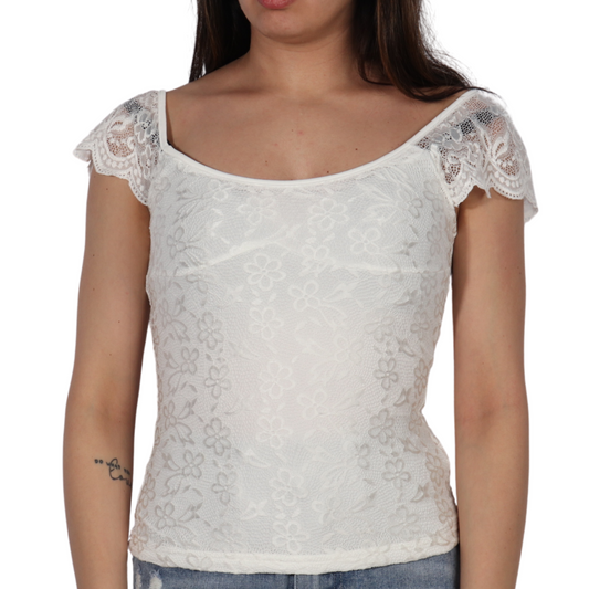 SHEIN - Lace design simple blouse