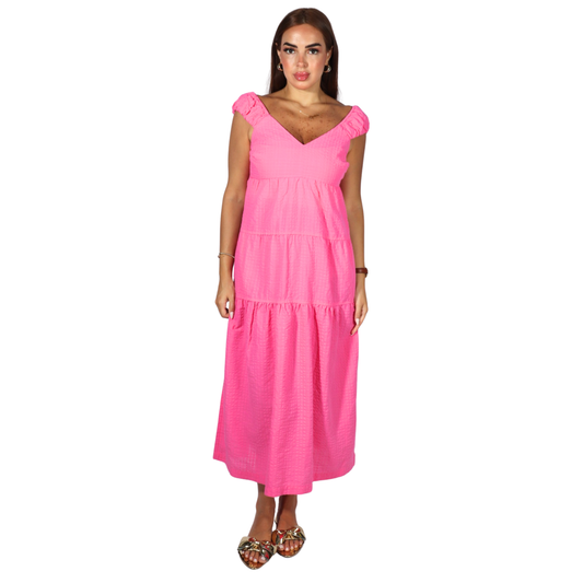 OLD NAVY - Tiered Seersucker Maxi Dress