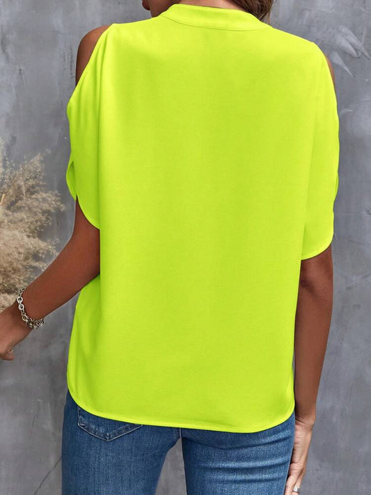 SHEIN - Shoulder Cut-Out Design Blouse