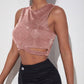 SHEIN - Shiny Cropped Tank Top
