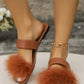 SHEIN - Flat Easy-Wear Sandal with Striped Strap, Leather Slipper