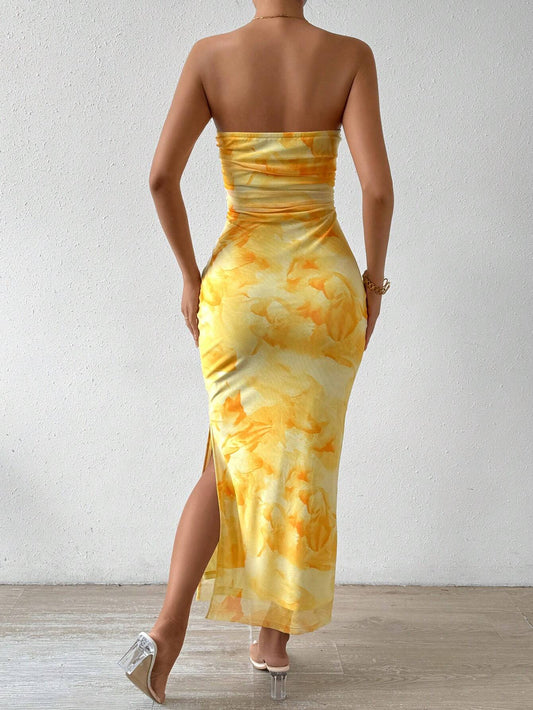 SHEIN -  Off Shoulder Tie Dye Maxi Dress