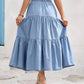 SHEIN -  Loose Elastic Waist Denim Skirt
