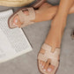 SHEIN -  Fashionable Solid Color Open Toe Flat Slipper