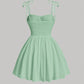 SHEIN -  Ribbed Chest Tie Cami Dress