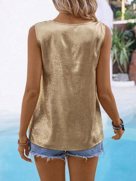 SHEIN - V Neck Blouse