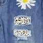 SHEIN - Printed Ripped Jeans