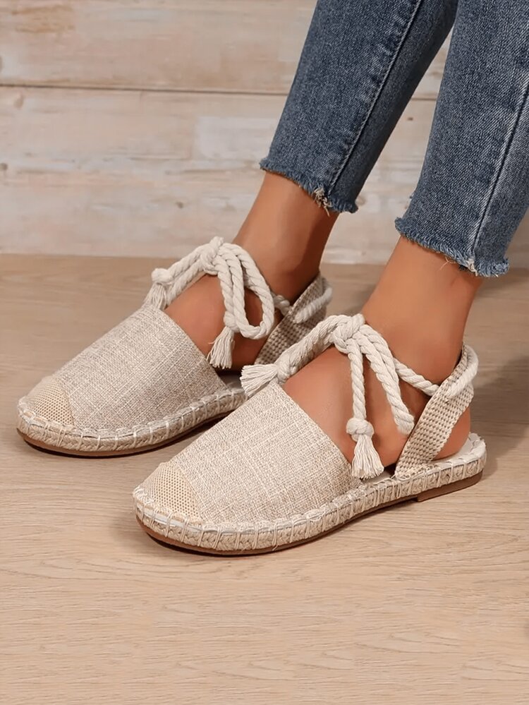 SHEIN - Closed Toe Strappy Flats
