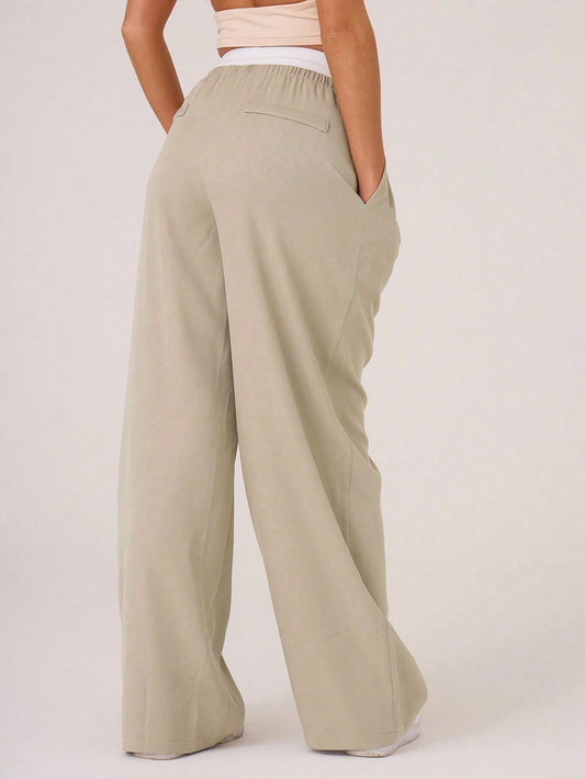 SHEIN - Belted High Waist Pants