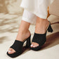 SHEIN - Minimalist Square Toe Chunky Heeled sandals