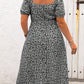 SHEIN - Square Neck Random Print Swim Dress