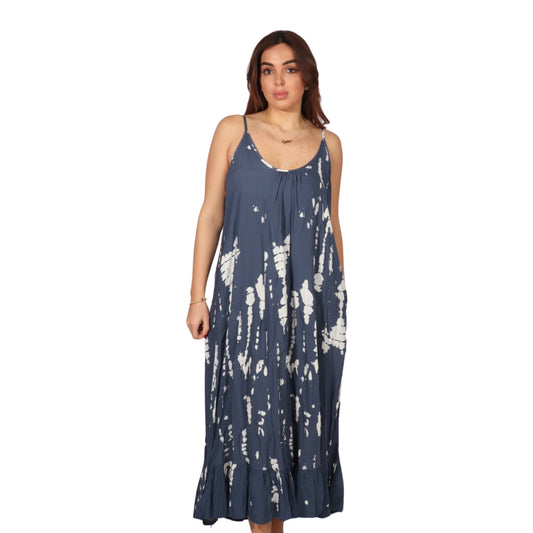 BUENOS NINOS -  Printed U Neck long Dress