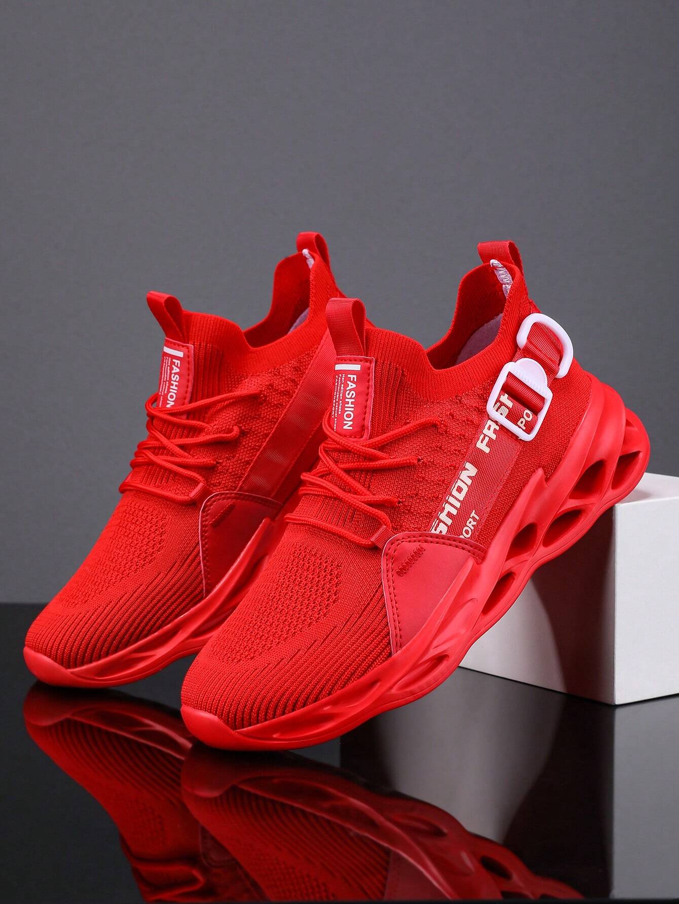 SHEIN - Casual Breathable Hollow Out Textile Sneakers