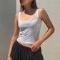 SHEIN - Solid Color Fitness Tank Top