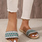 SHEIN -  Lace-Up Linen Slippers