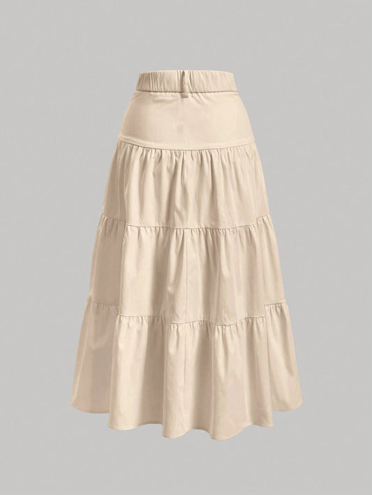 SHEIN -  High Waist Ruffle Hem Skirt