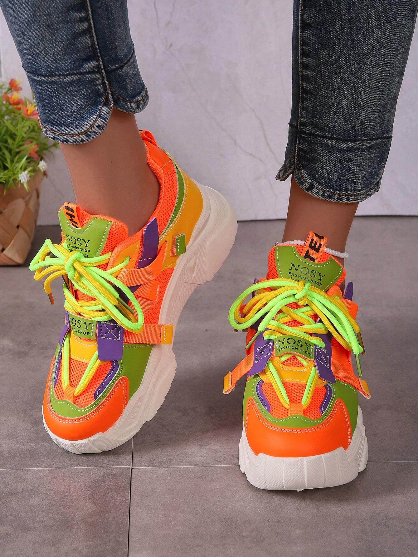 SHEIN - Lace-Up, Chunky Casual Shoes