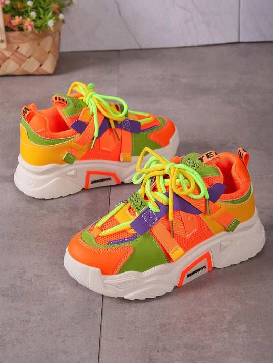 SHEIN - Lace-Up, Chunky Casual Shoes
