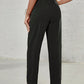 SHEIN -  High Waist Tie Front Tapered Pants