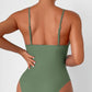 SHEIN - V-Neck Ruched One-Piece Swimsuit