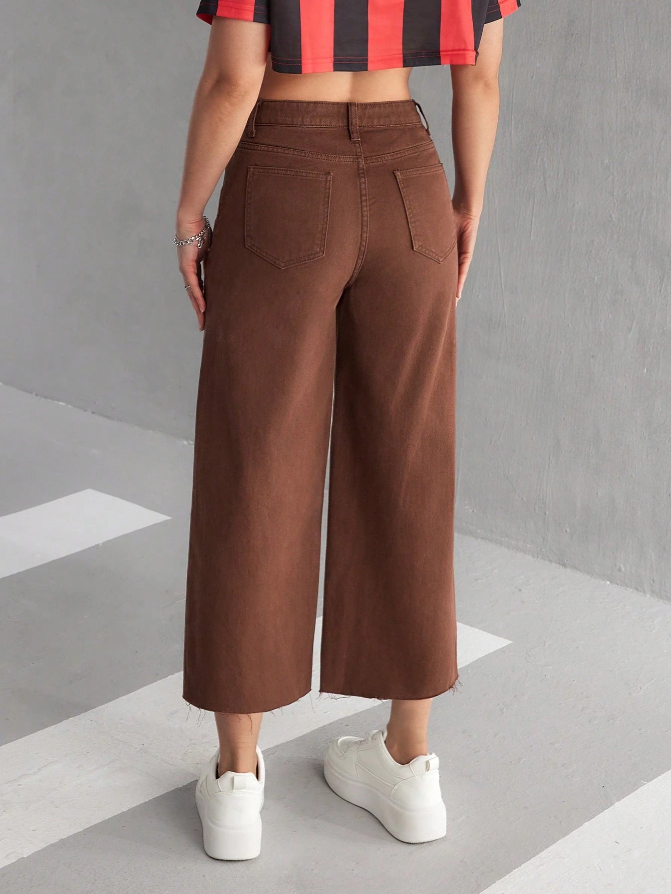 SHEIN -  Casual Solid 7/8 Vintage Jeans