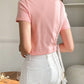 SHEIN - Plain Crew Neck T-Shirt