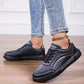 SHEIN - Casual Sneakers with Black and Gold Decorative Detail in Lace Pattern