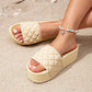 SHEIN - Thick Solid Knotted Mesh Slipper