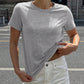 SHEIN - Plain Crew Neck T-Shirt
