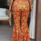SHEIN - Plus Size Floral Print Elastic Waist Pant