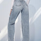 SHEIN -  High Waist Ripped Wide Leg Jeans