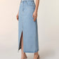 SHEIN - A-Line Long Denim Skirt