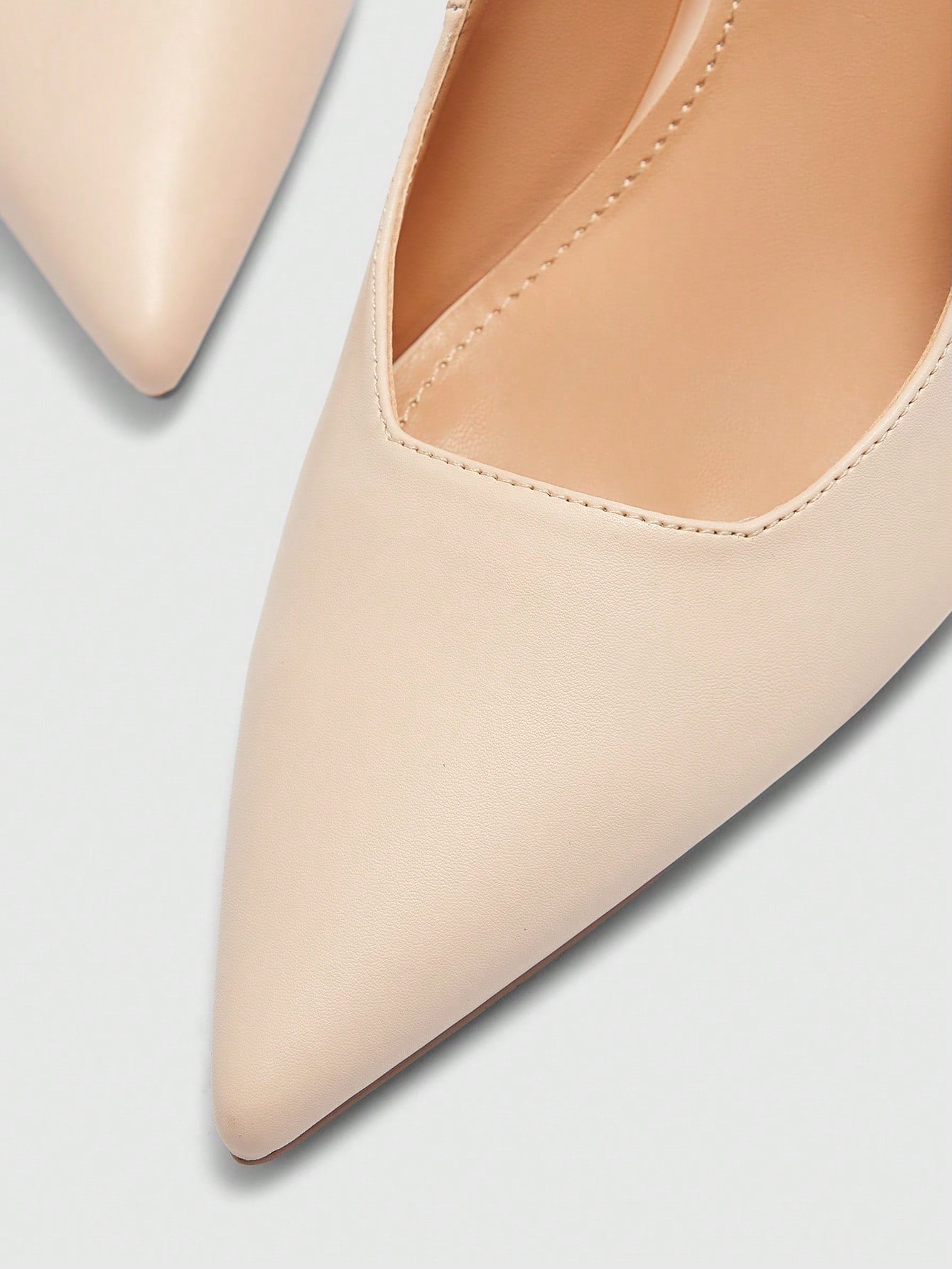 SHEIN -  Leather Open Back High Heel