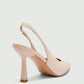SHEIN -  Leather Open Back High Heel