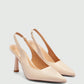 SHEIN -  Leather Open Back High Heel