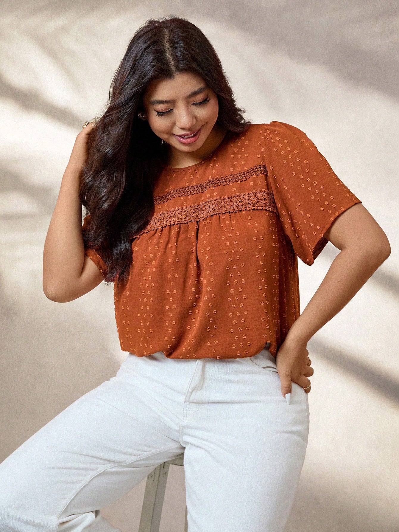 SHEIN - Loose Short Sleeve Basic Color T-Shirt